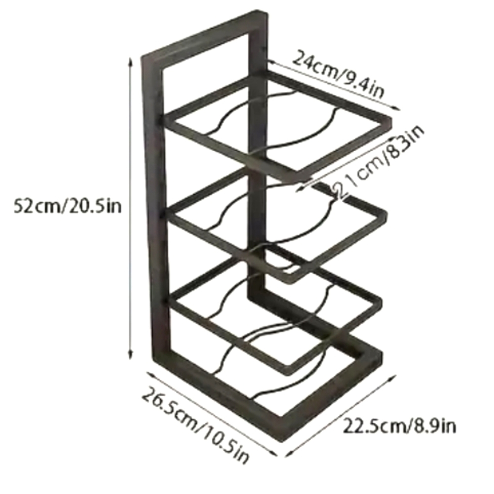Simple Pot Pan Organizer, Black